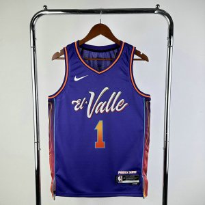 NBA 1 Booker Phoenix Suns 23-24 city Maillot Violet imprimé